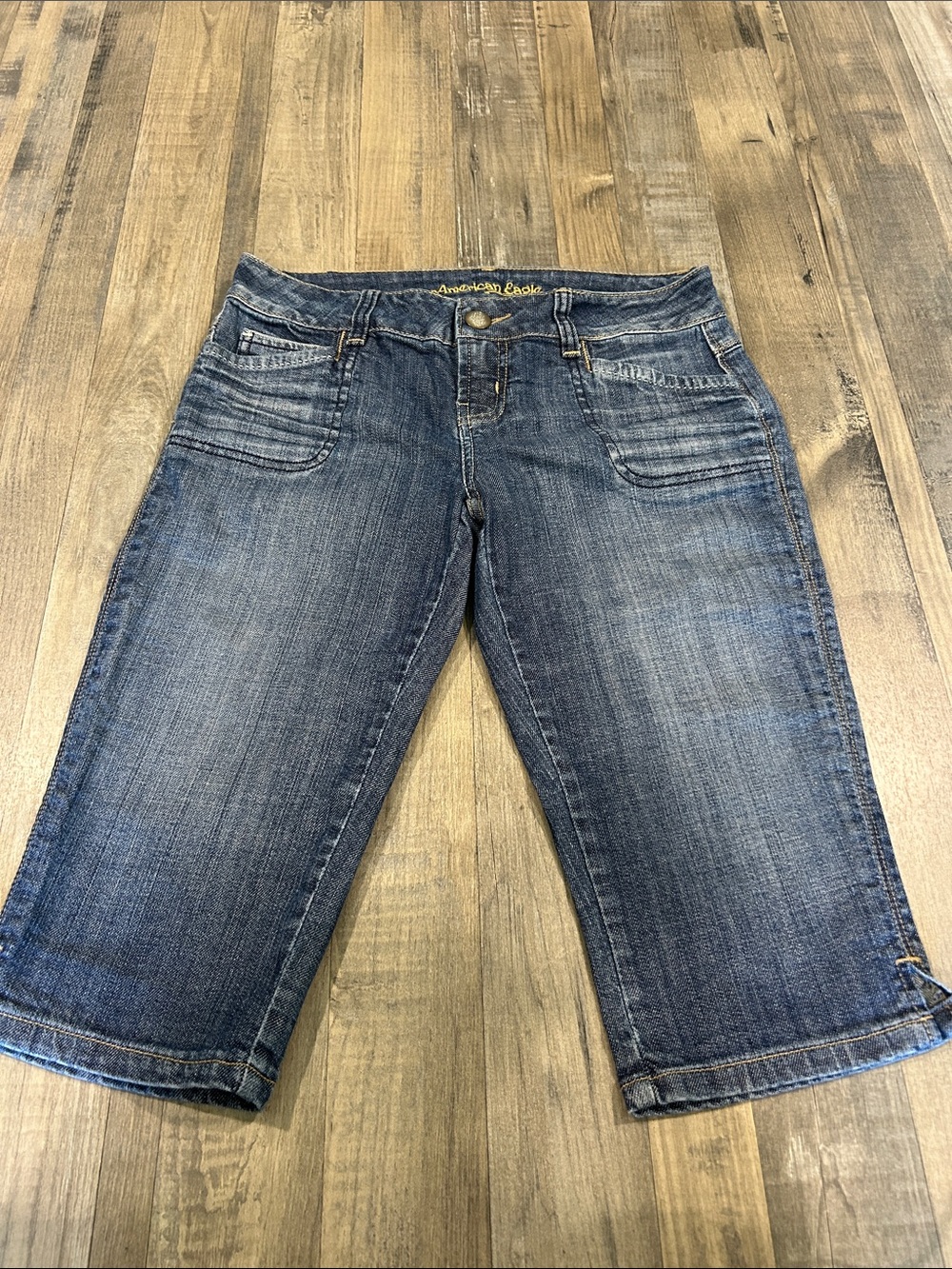 American Eagle Outfitters Women's Medium Blue Long Shorts